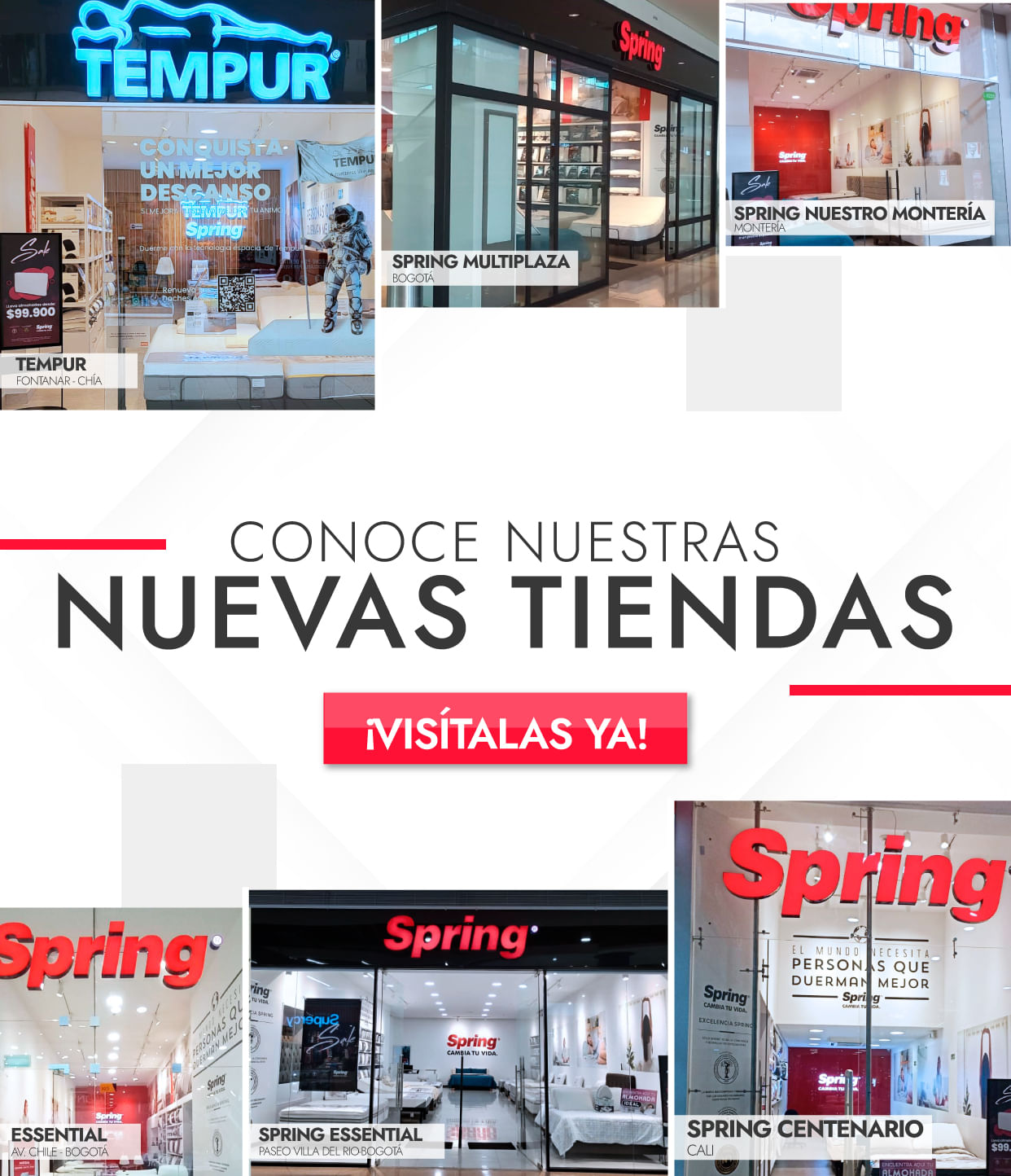 Idear Intercambiar Guerrero Tiendas abiertas - Colchones Spring